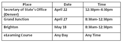 Games manager training schedule
